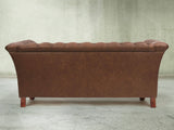 Darcy 4 Seat Chesterfield Sofa In Hazelwood Ol' School Leather