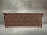 Darcy 4 Seat Chesterfield Sofa In Hickory Vintage Velvet