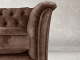 Darcy 4 Seat Chesterfield Sofa In Hickory Vintage Velvet