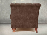 Darcy 4 Seat Chesterfield Sofa In Hickory Vintage Velvet