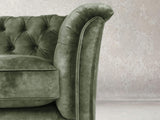 Darcy 4 Seat Chesterfield Sofa In Jade Vintage Velvet