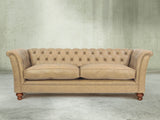 Darcy 4 Seat Chesterfield Sofa In Mushroom Ol' School Leather