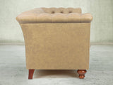 Darcy 4 Seat Chesterfield Sofa In Mushroom Ol' School Leather