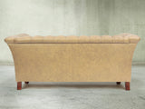 Darcy 4 Seat Chesterfield Sofa In Mushroom Ol' School Leather