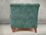 Darcy 4 Seat Chesterfield Sofa In Ocean Storm Vintage Velvet
