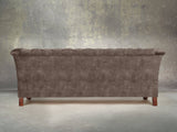 Darcy 4 Seat Chesterfield Sofa In Otter Vintage Velvet