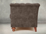 Darcy 4 Seat Chesterfield Sofa In Otter Vintage Velvet