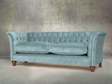 Darcy 4 Seat Chesterfield Sofa In Summer Mist Vintage Velvet