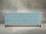 Darcy 4 Seat Chesterfield Sofa In Summer Mist Vintage Velvet