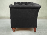 Darcy Chesterfield Chair In Coal Ol' School Leather