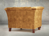 Darcy Chesterfield Chair In Gold Vintage Velvet