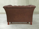 Darcy Chesterfield Chair In Hazelwood Ol' School Leather