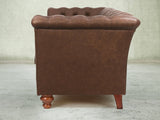 Darcy Chesterfield Chair In Hazelwood Ol' School Leather