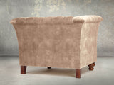 Darcy Chesterfield Chair In Mocha Vintage Velvet