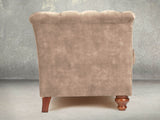 Darcy Chesterfield Chair In Mocha Vintage Velvet