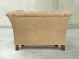 Darcy Chesterfield Chair In Mushroom Ol' School Leather