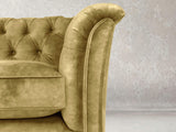Darcy Chesterfield Chair In Olive Vintage Velvet