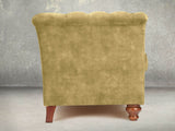 Darcy Chesterfield Chair In Olive Vintage Velvet