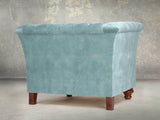 Darcy Chesterfield Chair In Summer Mist Vintage Velvet