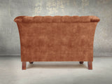 Darcy Chesterfield Snuggler In Burnt Umber Vintage Velvet