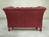 Darcy Chesterfield Snuggler In Cardinal Ol' School Leather