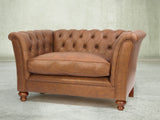 Darcy Chesterfield Snuggler In Gingerbread Ol' School Leather