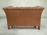 Darcy Chesterfield Snuggler In Gingerbread Ol' School Leather