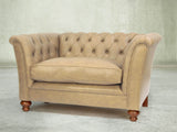 Darcy Chesterfield Snuggler In Mushroom Ol' School Leather