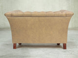 Darcy Chesterfield Snuggler In Mushroom Ol' School Leather