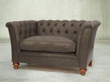 Darcy Chesterfield Snuggler In Pewter Ol' School Leather