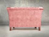 Darcy Chesterfield Snuggler In Pink Blush Vintage Velvet