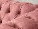 Darcy Chesterfield Snuggler In Pink Blush Vintage Velvet