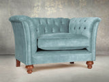 Darcy Chesterfield Snuggler In Summer Mist Vintage Velvet