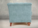 Darcy Chesterfield Snuggler In Summer Mist Vintage Velvet