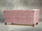 Darcy Snug 2 Seat Chesterfield Sofa In Dusky Pink Vintage Velvet