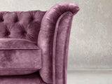 Darcy Snug 2 Seat Chesterfield Sofa In Imperial Vintage Velvet