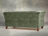 Darcy Snug 2 Seat Chesterfield Sofa In Jade Vintage Velvet