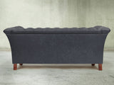 Darcy Snug 2 Seat Chesterfield Sofa In Midnight Ol' School Leather