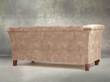 Darcy Snug 2 Seat Chesterfield Sofa In Mocha Vintage Velvet