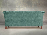 Darcy Snug 2 Seat Chesterfield Sofa In Ocean Storm Vintage Velvet