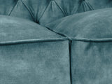 Darcy Snug 2 Seat Chesterfield Sofa In Teal Vintage Velvet