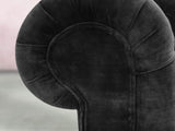 Elsa 2 Seat Chesterfield Sofa In Black Cat Vintage Velvet