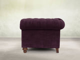 Elsa 2 Seat Chesterfield Sofa In Grape Lush Velvet