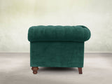 Elsa 2 Seat Chesterfield Sofa In Kingfisher Lush Velvet