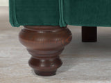 Elsa 2 Seat Chesterfield Sofa In Kingfisher Lush Velvet
