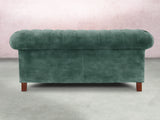 Elsa 2 Seat Chesterfield Sofa In Ocean Storm Vintage Velvet