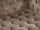 Elsa 2 Seat Chesterfield Sofa In Otter Vintage Velvet