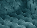 Elsa 2 Seat Chesterfield Sofa In Teal Vintage Velvet