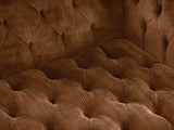 Elsa 3 Seat Chesterfield Sofa In Burnt Umber Vintage Velvet