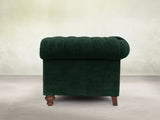 Elsa 3 Seat Chesterfield Sofa In Dark Green Lush Velvet